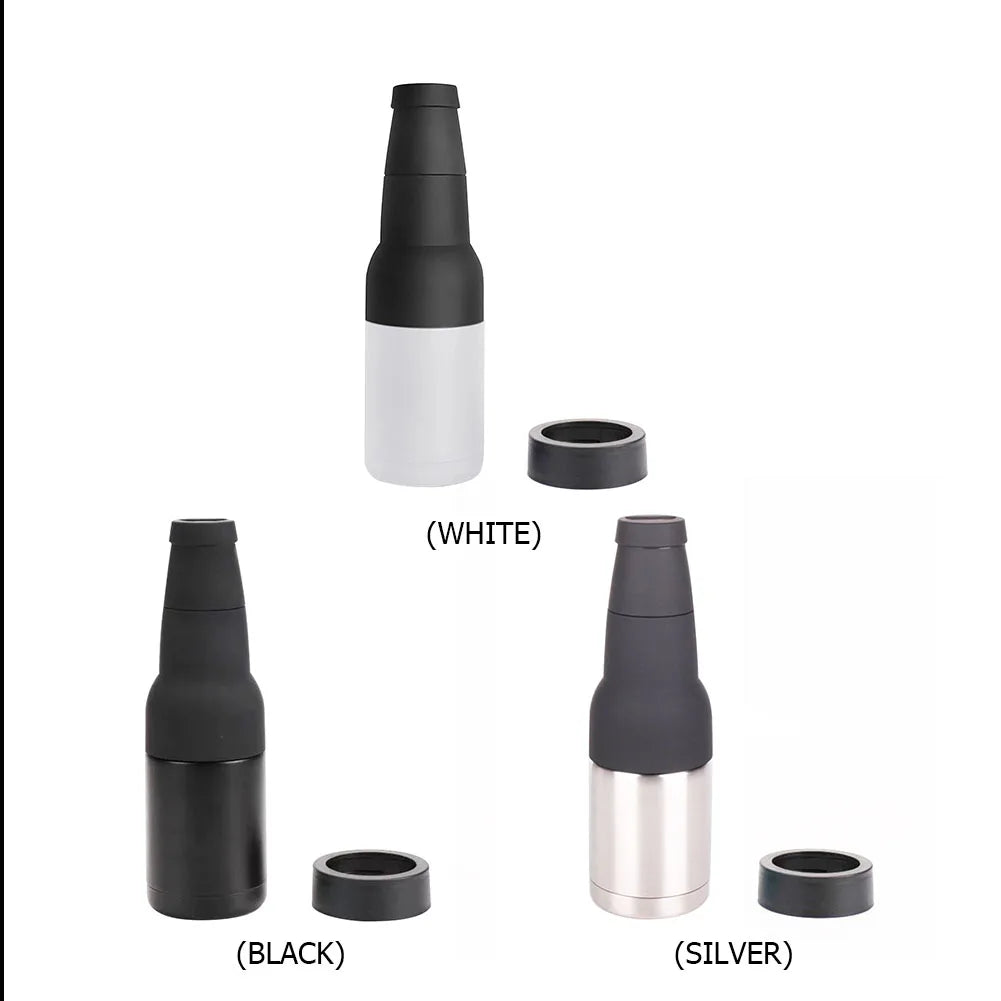 3-in-1 Beer Can & Bottle Cooler with Opener – Insulated Drink Holder for Men & Dads